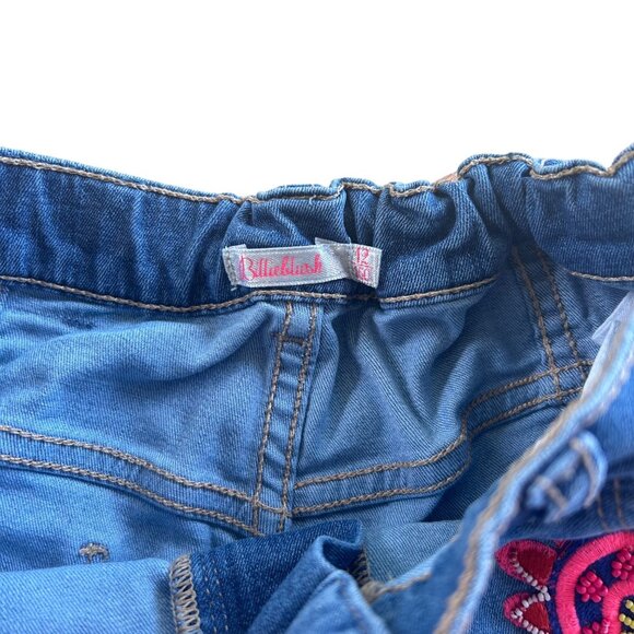 Billieblush Embroided Beaded Two Tone Boho Denim Shorts Girls 12 - Picture 4 of 5